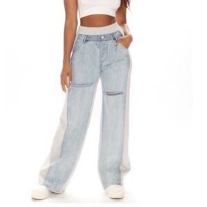 NEW Fashion Nova elastic wide leg pants size S.